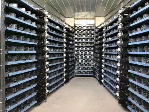 High-tech mining farm hosting numerous Litecoin mining rigs